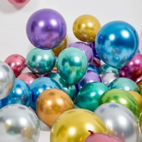 Globos de látex cromados metálicos de 10 pulgadas