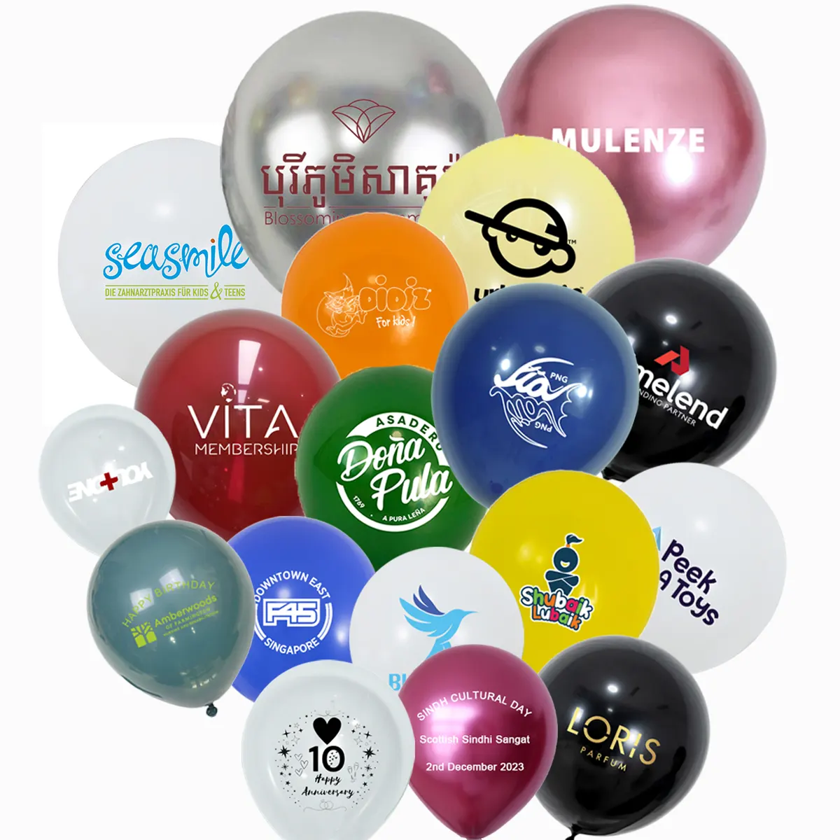 Globo de látex impreso personalizado