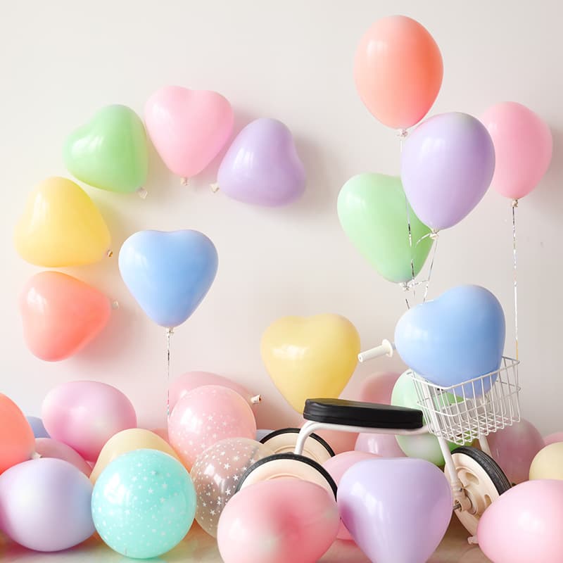 Globos de látex con forma de corazón de 12 pulgadas
