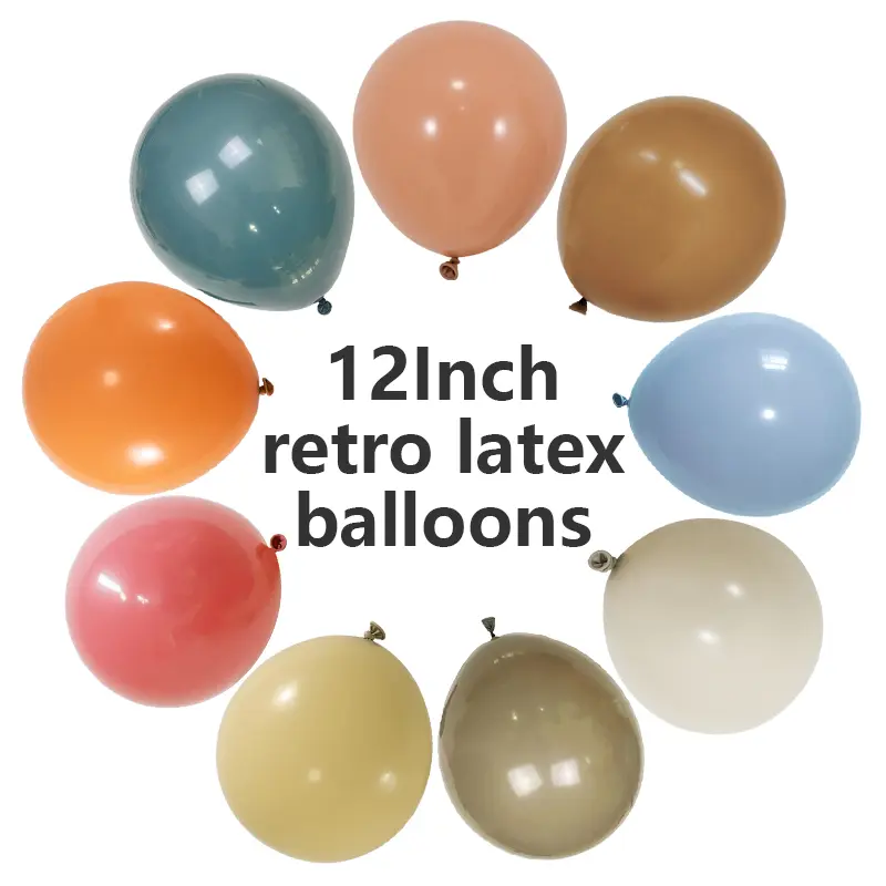 Globos de látex retro de 12 pulgadas