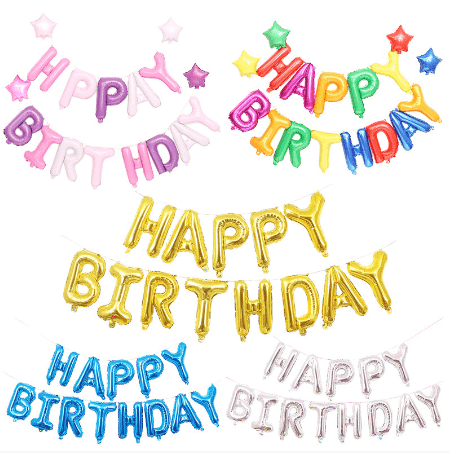 Globo de papel de aluminio con letras de 16 pulgadas.