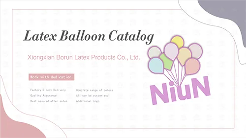 Mañana Catálogo de Baaloon de látex