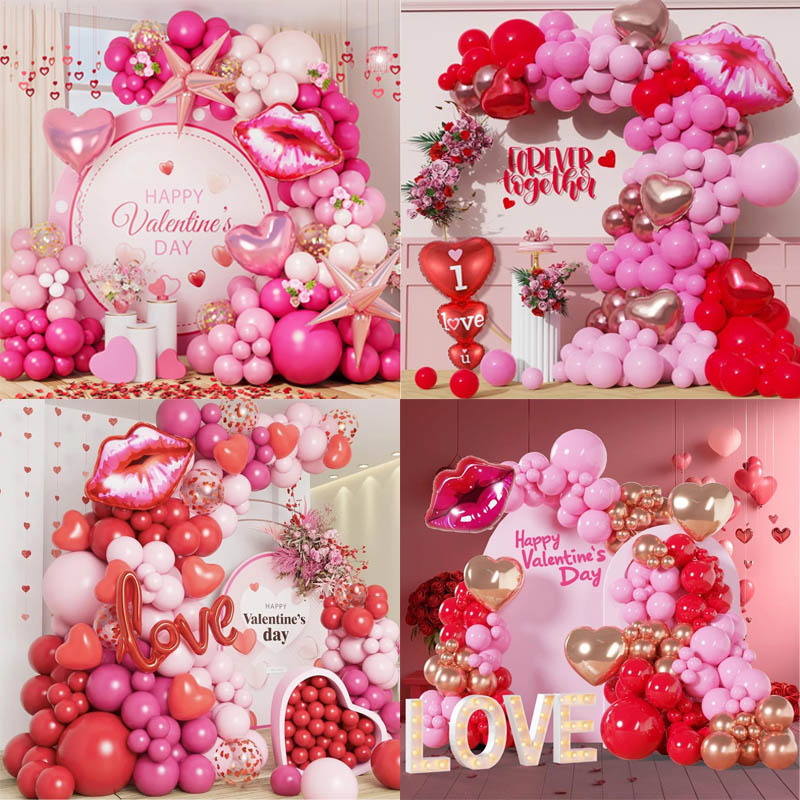 ¿Qué nuevos estilos hay para los arcos de globo de San Valentín?