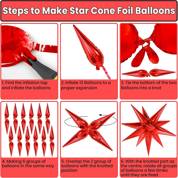 ¿Cómo hacer un globo de lámina de estrella explosivo?
