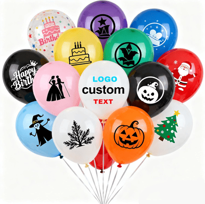 ¿Puede proporcionar muestras de globos de látex impresos personalizados de 12 pulgadas?