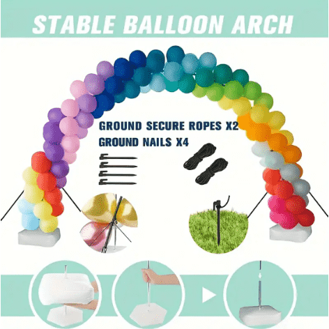 ¿Puede el arco de globos permanecer afuera?
