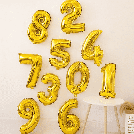 ¿Dónde puedes conseguir globos con números?