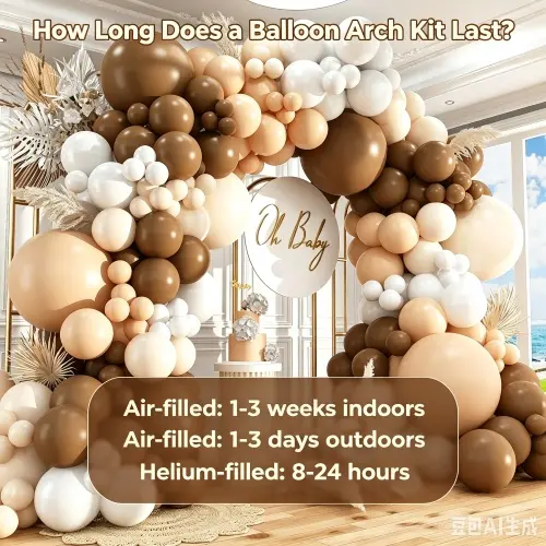 ¿Cuánto dura un kit de arco de globos?