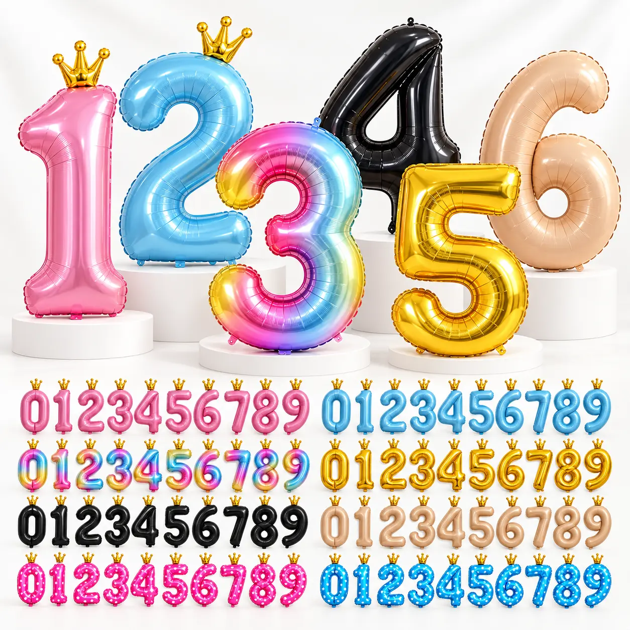 Globos de aluminio con números de 32 pulgadas