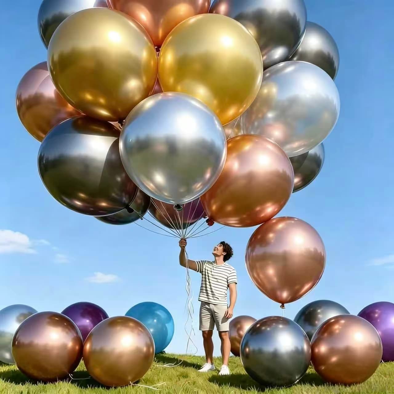 Globos metálicos de 36 pulgadas.