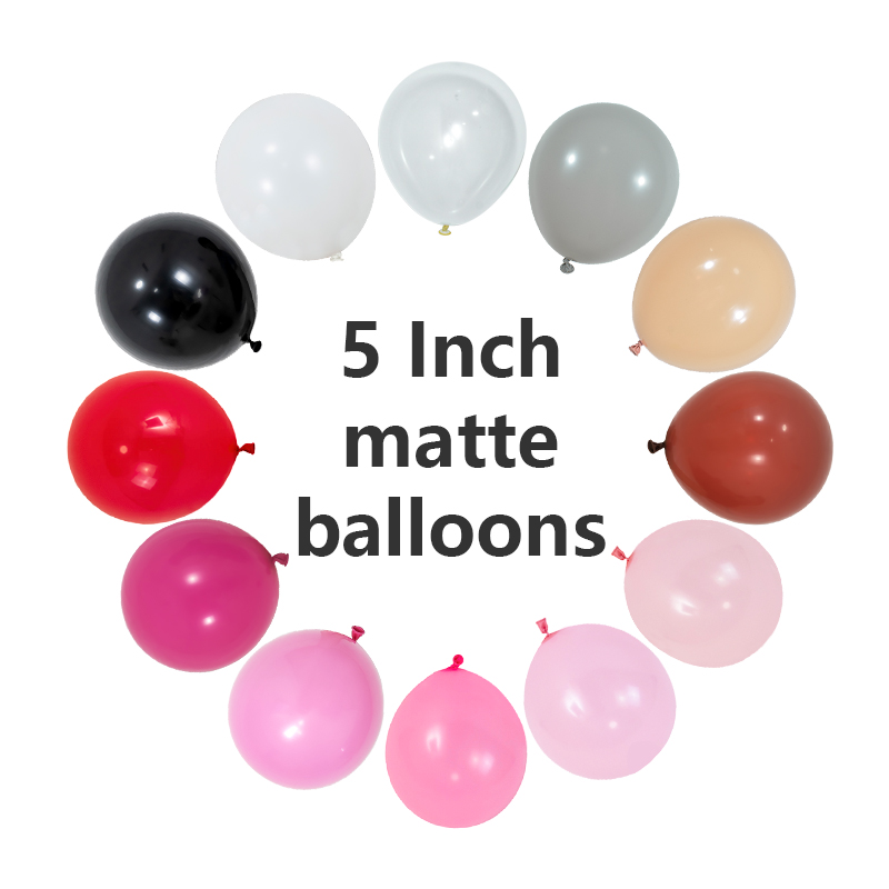 Globos de látex mate de 5 pulgadas