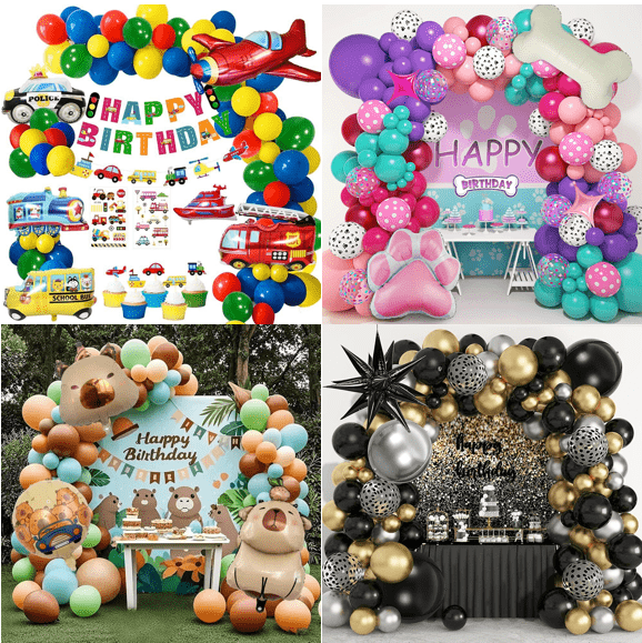 Arco de globos para fiesta de cumpleaños