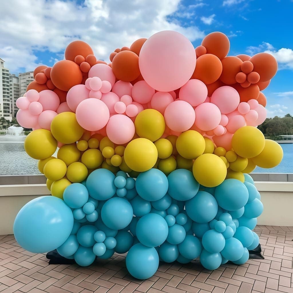 Conjunto de guirnalda de globos retro boho