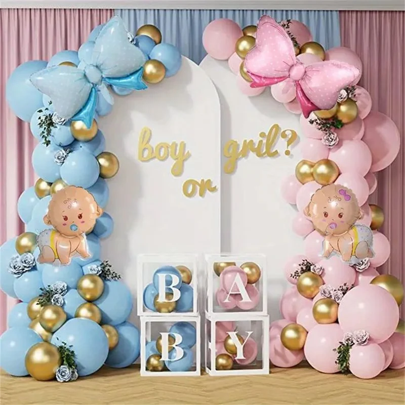 Decoraciones de arco de globo de niño o niña