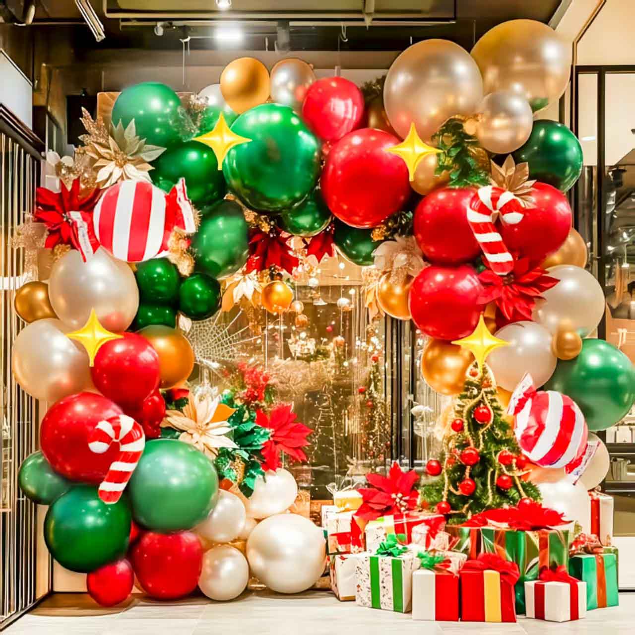 Arco de globo de Navidad