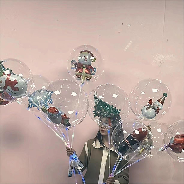 Globo bobo con temática navideña