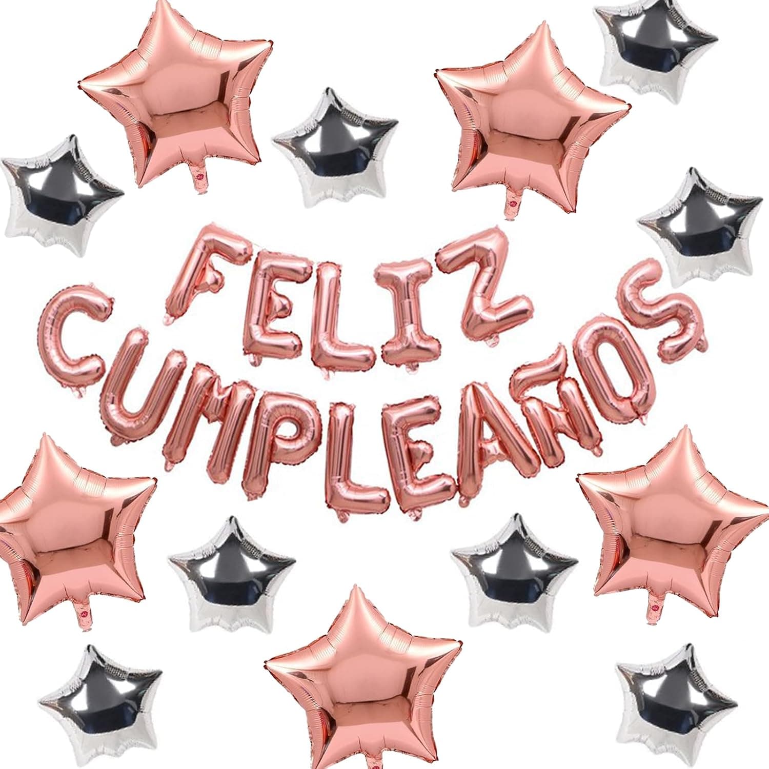 Globos de papel de letras unidos