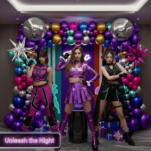 Kit arco de globos discoteca