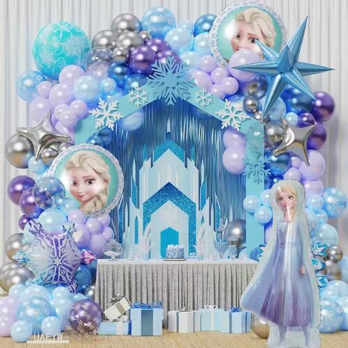Conjunto de arco de globos temático Frozen