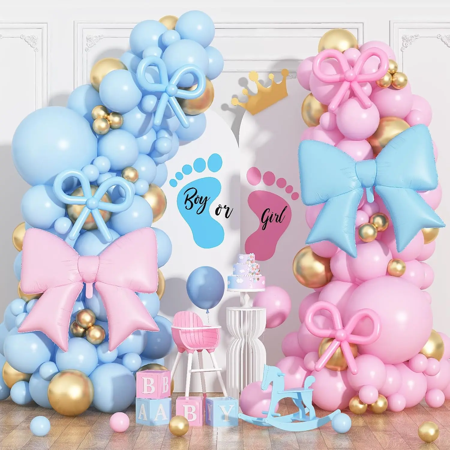 Kits de guirnaldas de globos para revelar género