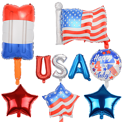 Feliz globo del 4 de julio.