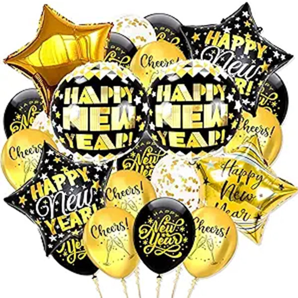 Feliz año nuevo fiesta globos