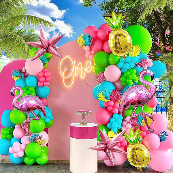 Kit de guirnalda de globos con temática hawaiana