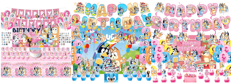 bluey party decoration set