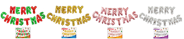 MERRY CHRISTMAS letter foil balloon