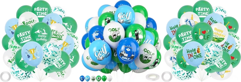 Hole in one latex balloon set