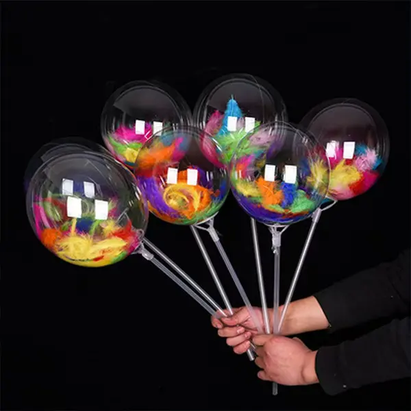 Globo Bobo Led con Relleno de Plumas