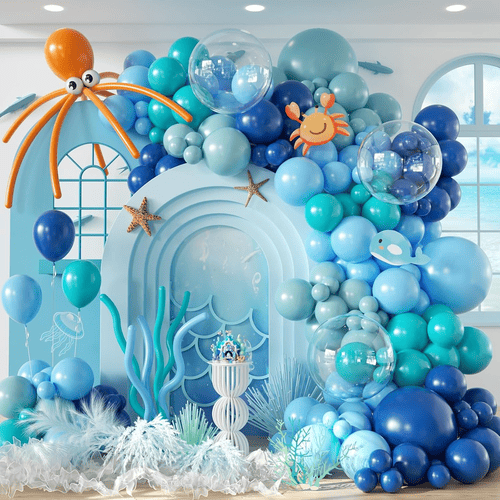 Kit de arco de globos para fiesta en el océano