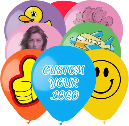 Globos promocionales con logo.