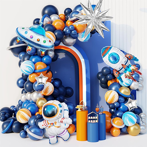Guirnalda de globos espaciales