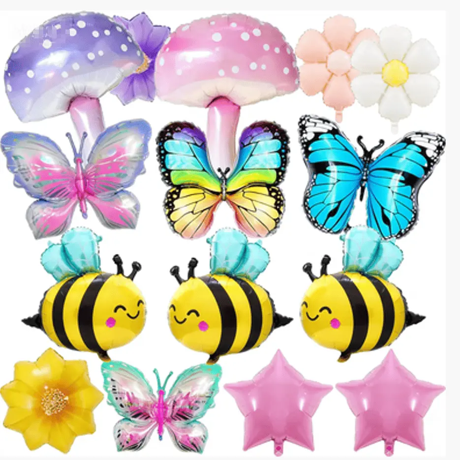 Globo de aluminio con temática de primavera.