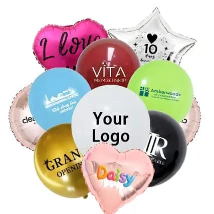 Globos impresos con logotipo de marca registrada
