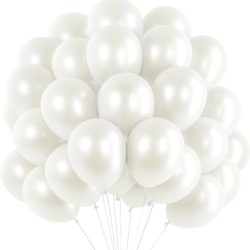 Globos Color Perla Blanca