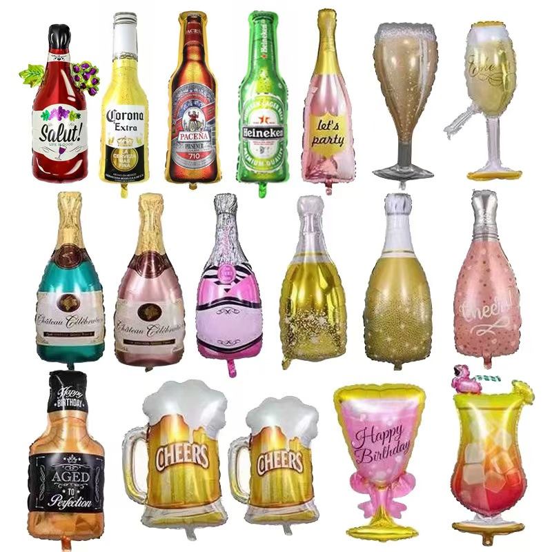 Globos de aluminio para botellas de vino